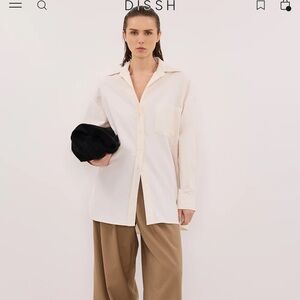Dissh Rhea Cream Oversized Shirt